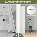 Tangkula 75" Tall White Bathroom Storage Cabinet with 4 Doors & 2 Open Shelves Tangkula