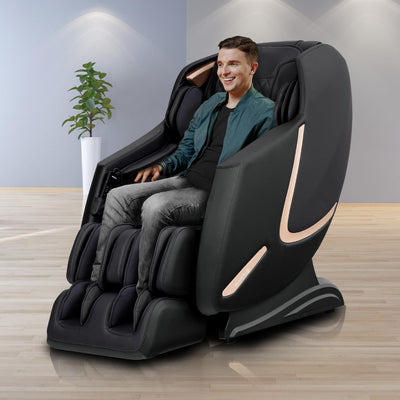 AmaMedic 3D Premium Massage Chair | Zero-Gravity | Computerized Body Scanning | Full-Body | Lumbar Heat Therapy (Black)