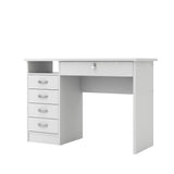 Tvilum Walden Desk with 5 Drawers, White Tvilum