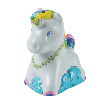 Melissa & Doug Created by Me! Decorate-Your-Own Unicorn Bank Craft Kit with 6 Pots of Paint, Glitter Glue, Paintbrush Melissa & Doug