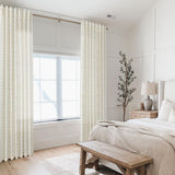 Neutral Farmhouse Curtains for Living Room 84 Inches Long,Taupe Cream Boho Light Filtering Sheer Patterned Modern Beautiful Linen Curtains with Floral Pattern Design Dining Room 84 Length 2 Panels Set Lino Rosa