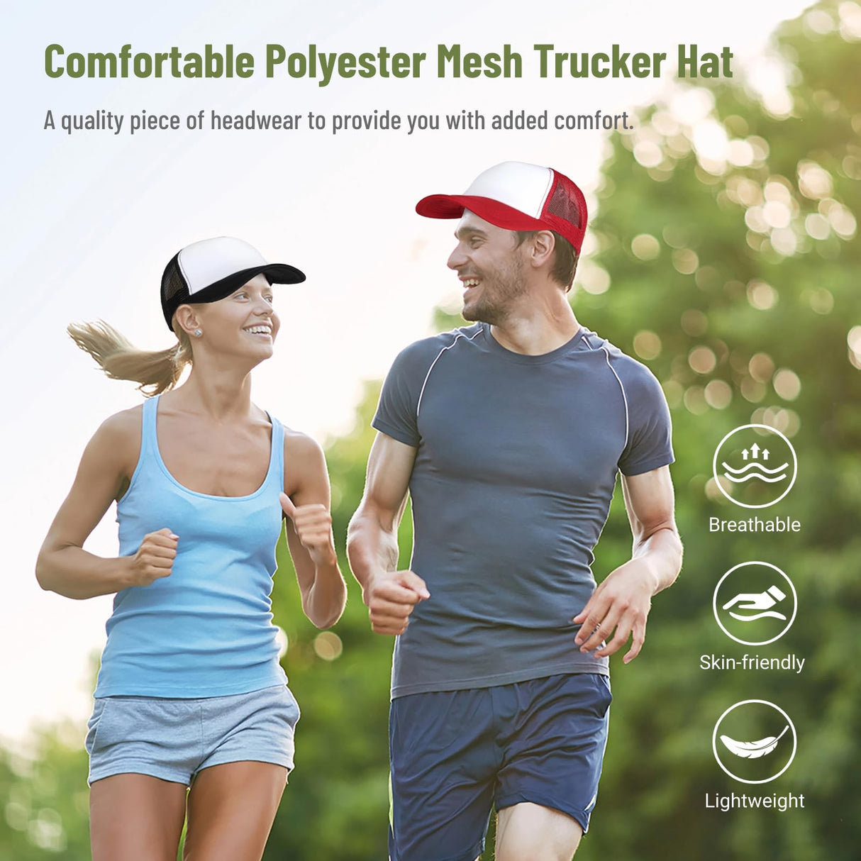 10 PCS Sublimation Blank Trucker Hats, Plain Trucker Cap Foam Front High Crown Mesh Back Trucker Hat, DIY Custom Baseball Caps Bulk Adjustable Snapback for Men Women Lnrueg