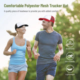 10 PCS Sublimation Blank Trucker Hats, Plain Trucker Cap Foam Front High Crown Mesh Back Trucker Hat, DIY Custom Baseball Caps Bulk Adjustable Snapback for Men Women Lnrueg