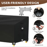 iBirdie Outdoor Sectional Cover fit 100 x 100 inch, 98 x 98, 96 x 96 L-Shaped Patio Sofa Waterproof Weatherproof 600D Heavy Duty Garden Furniture Cover for Outside L Shape Couch iBirdie