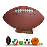 LuxRound Ball Stand Holder Display Stand for Basketball Football Soccer Holder Rack Autographed Ball Memorabilia Display Case Solid Walnut Wood Made LuxRound