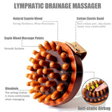 VERYOND Sapele Wood Anti-Cellulite Massage Brush - Hand-Held Massager Body Brush Muscle Relax Sauna SPA Head Massage Brush VERYOND