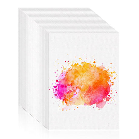 60 Sheets Watercolor Paper 8.5 x 11, 140 lb/300 GSM Cold Press Watercolor Paper Bulk White Water Color Paper for Kids Child Students Adults Artists Watercolor Drawing Prudiut
