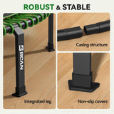 BCAN 560 LBS Soft Land Mini Trampoline, 48" Fitness Trampoline, 1 Sets of Bungees, T Shape Adjustable Foam Handle, Stable, Quiet Exercise Rebounder for Kids Adults Indoor/Garden Workout-48IN-1-GREEN BCAN