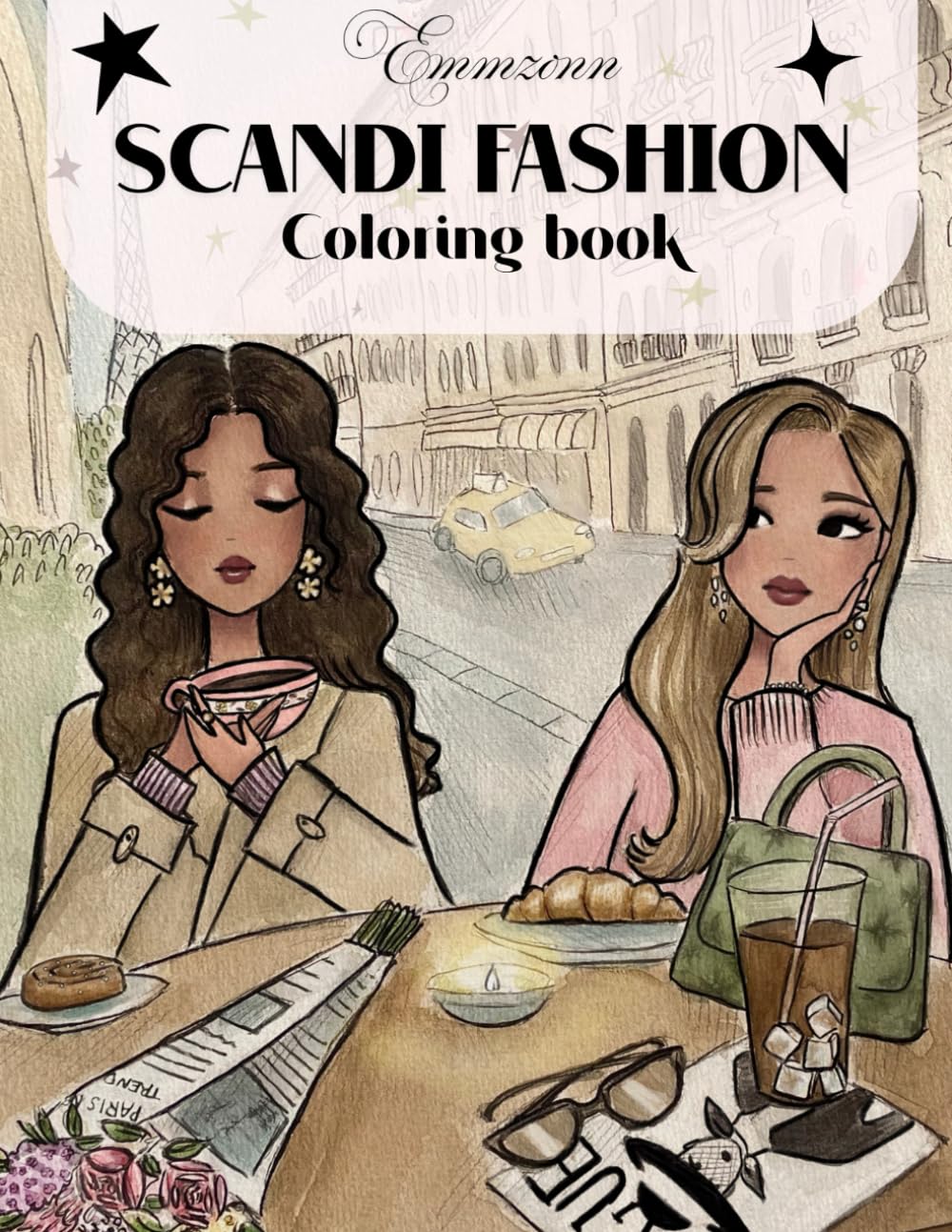 Scandi fashion coloring book, Emmzonn: Fashion illustrations, girlhood & Self-Care (Emmzonn coloring books) Majosta