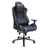 RS Gaming™ Davanti Vegan Leather High-Back Gaming Office Chair, Black/Blue, BIFMA Compliant Realspace