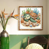 STGLCR Sea Turtle Special Shape Diamond Art Kits for Adults,5D Animal Diamond Painting Kits for Beginner,Diamond Dots Gem Art Crystal Painting Kits for Home Wall Decor Gift 12 X 12Inch STGLCR