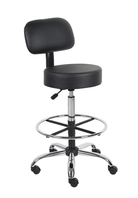 Boss Office Products Be Well Medical Spa Drafting Sool with Back in Black Boss Office Products