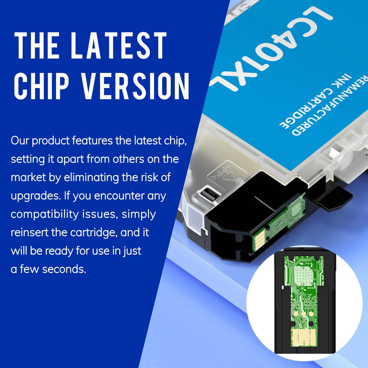 Valinkso LC401XL LC401 Ink Cartridges Compatible for Brother Ink Cartridges LC401 XL to use with Brother MFC-J1010DW MFC-J1012DW MFC-J1170DW Printer Ink (Black Cyan Magenta Yellow, 4 Pack) Valinkso