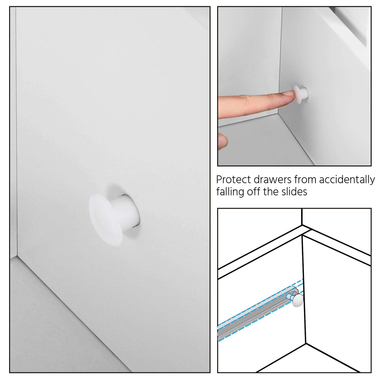 Yaheetech Bathroom Floor Cabinet, Wooden Side Storage Organizer, 4 Drawers Free-Standing Cabinet for Bathroom/Hallway/Living Room, White Yaheetech