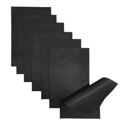 Jtnohx Soft Felt Sheets, Color Felt Fabric for Sewing, 7 Pcs 1mm 8"x12" Fabric Square for Craft DIY and Embroidery Projects (Black)