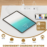 FOTOSOK White Nightstand Set of 2, 26" H White Night Stand with Charging Station, Nightstand Set 2 with USB Ports & Power Outlets, Silent Slides, Wooden End Side Table Bedside Table for Bedroom FOTOSOK