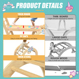 10 in 1 Pikler Triangle Set, Wooden Toddler Climbing Toys, Montessori Jungle Gym Indoor Playground with Swing Slides, Climbing Wall Net, Arch for Kids Boys and Girls Andrti