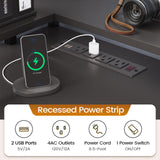 SEDETA L Shaped Desk with 6 Drawer, 108" Home Office Desk with File Drawer & Power Outlet, Corner Computer Desk with Monitor Shelf, File Cabinet, Two Person Desk, Gaming Desk with Led Lights, Black SEDETA