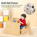 Bateso Montessori Weaning Table and Chair Set, Montessori Table and Chair Set for Toddlers, Montessori Children's Furniture for Reading, Crafts & Play, Suitable for Boys and Girls Aged 1-3 Years. Bateso