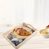 JISHSHAY Diamond Art Serving Tray Diamond Painting Food Tray Gem Art Serving Platter Gem Painting Mosaic Kits for Adults DIY Kits for Adults, with Handle 20×30cm/7.87×11.81in, Christmas Winter House JISHSHAY