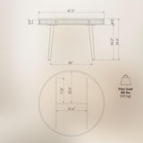 WERMO 47'' Round Dining Table for 4 People - Pre Assembled Round Kitchen Table with 2 Hidden Storages. Modern Dining Table, Round Wood Dining Table, Circle Dining Table, Modern Round Table (Walnut) WERMO