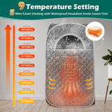 Portable Steam Sauna, Personal Sauna for Home,Steam Sauna,Sauna Box Sauna Tent with 3L Steamer, UV Atomization, Cycling Timer and 9 Levels - Silver Saupaolo
