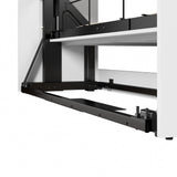 Bestar Pur Full Murphy Bed and 2 Shelving Units with Drawers, 131-inch Space-Saving Wall Bed Bestar