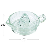 HIC Citrus Juicer Reamer with Handle and Pour Spout, Heavyweight Glass, Clear HIC Kitchen