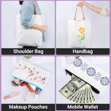 Segarty Sublimation Tote Bag, 30 pack Large White Reusable Women Grocery Bag Blank DIY Heat Transfer Canvas Bag Cosmetic Makeup Bags with Zipper bulk for Decorating Crafting Gift Travel 12oz Segarty