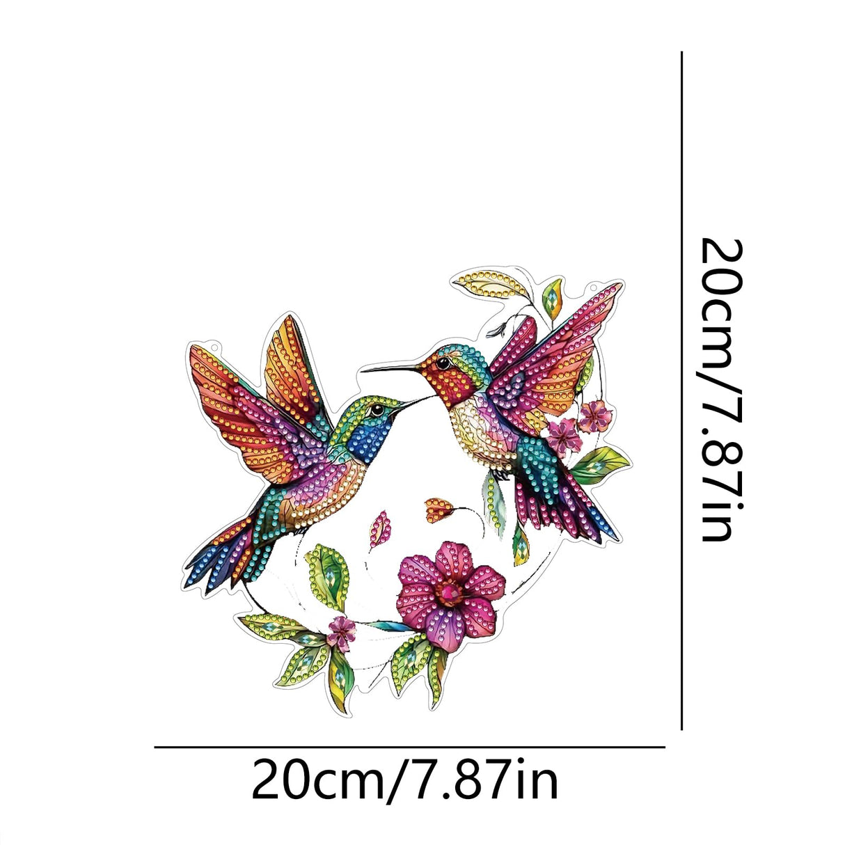 STGLCR Hummingbird Diamond Art Suncatcher,DIY Special Shape Hanging Diamond Gem Art,Window Pendant Ornament Suitable for Sparkling Garden, Window Wall Decoration Painting 7.8INCH STGLCR