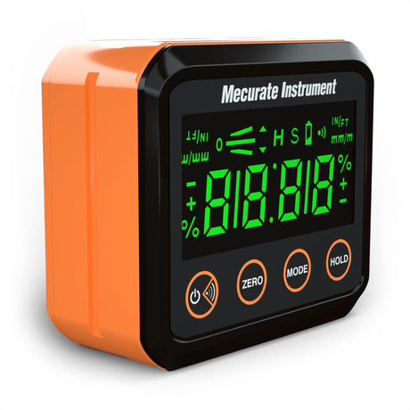 Mecurate Digital Angle Gauge and Protractor, Precise Measurement Digital Angle Finder tool with LCD and Backlight for Woodworking and Building Mecurate