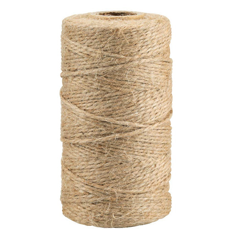 KINGLAKE Natural Jute Twine String 656 Feet 2mm Twine for Crafts Gift Wrapping Christmas Packing String for Arts Decoration, Wedding, Gardening KINGLAKE