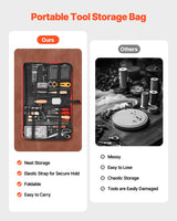 VEVOR Leather Working Tools Kit, 61 PCS Leather Craft Tools with Portable Canvas Storage Bag, Engraving Punching Sewing Stamping Sanding Tools, Ideal for Beginners DIY Enthusiasts and Professionals VEVOR