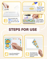 JUPITEARTH 52Pcs Water Marbling Paint Kit, Arts and Crafts for Girls & Boys, Art Supplies for Kids Ages 3-5 4-8 8-12, Marbling Paint for DIY Crafts, Christmas and Birthday Gifts JUPITEARTH