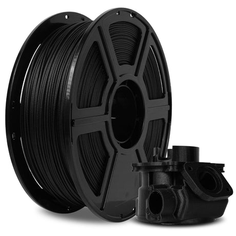 FLASHFORGE Carbon Fiber PETG Filament 1.75mm, Carbon Fiber PETG 3D Printer Filament, 1KG Spool Dimensional Accuracy +/- 0.02mm, Lightweight & Heat-Resistant & Moisture Free (Black) FLASHFORGE