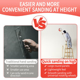 Radial Sander 9 inch,Wall Sander for Painting Prep, Pole Sander for Drywall,360 Degree Rotary Round Circular Hand Sanding Head for Dry Wall and Ceilings+ 25pcs Wall Sanding Discs Poweka