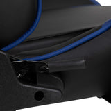 Flash Furniture X20 Gaming Chair Racing Office Ergonomic Computer PC Adjustable Swivel Chair with Fully Reclining Back in Blue LeatherSoft Flash Furniture