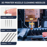 Complete 26-Piece 3D Printer Nozzle Wrench Maintenance Kit: Includes 20 Cleaning Pins with Storage Box, 2 Tweezers, 2 Copper Wire Brushes, 2 L-Shaped Wrench Tools for Optimal 3D Printing Performance KuanStore