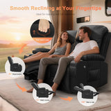 MOSGAT RV Loveseat Recliner Sofa, Reclining Loveseat Wall Hugger Recliners with USB Ports, Cup Holders, Insert Pockets, RV Recliners for Travel Trailers & Living Room, RV Furniture | RV Couch | Black MOSGAT