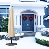 OKPOW Umbrella Cover 420D Oxford Fabric Patio Umbrella Covers Waterproof with Zip, for 9ft to 12ft Garden Outdoor Umbrella (Khaki) OKPOW