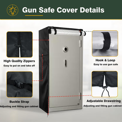 Loenel Gun Safe Cover, Waterproof Gun Cabinet Cover for The Gun Safe of Domestic Rifles And Pistols, Dustproof Rifle Safe Cover Keep Them Concealed from Sight (60" H x 30" W x 25" D)