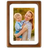 Golden State Art 5x7 Picture Frames - Brown Solid Wood with Glass, Rounded Corner 5 x 7 Picture Frame Matted to 4x6 Photos - Wall or Tabletop Decor Display Golden State Art