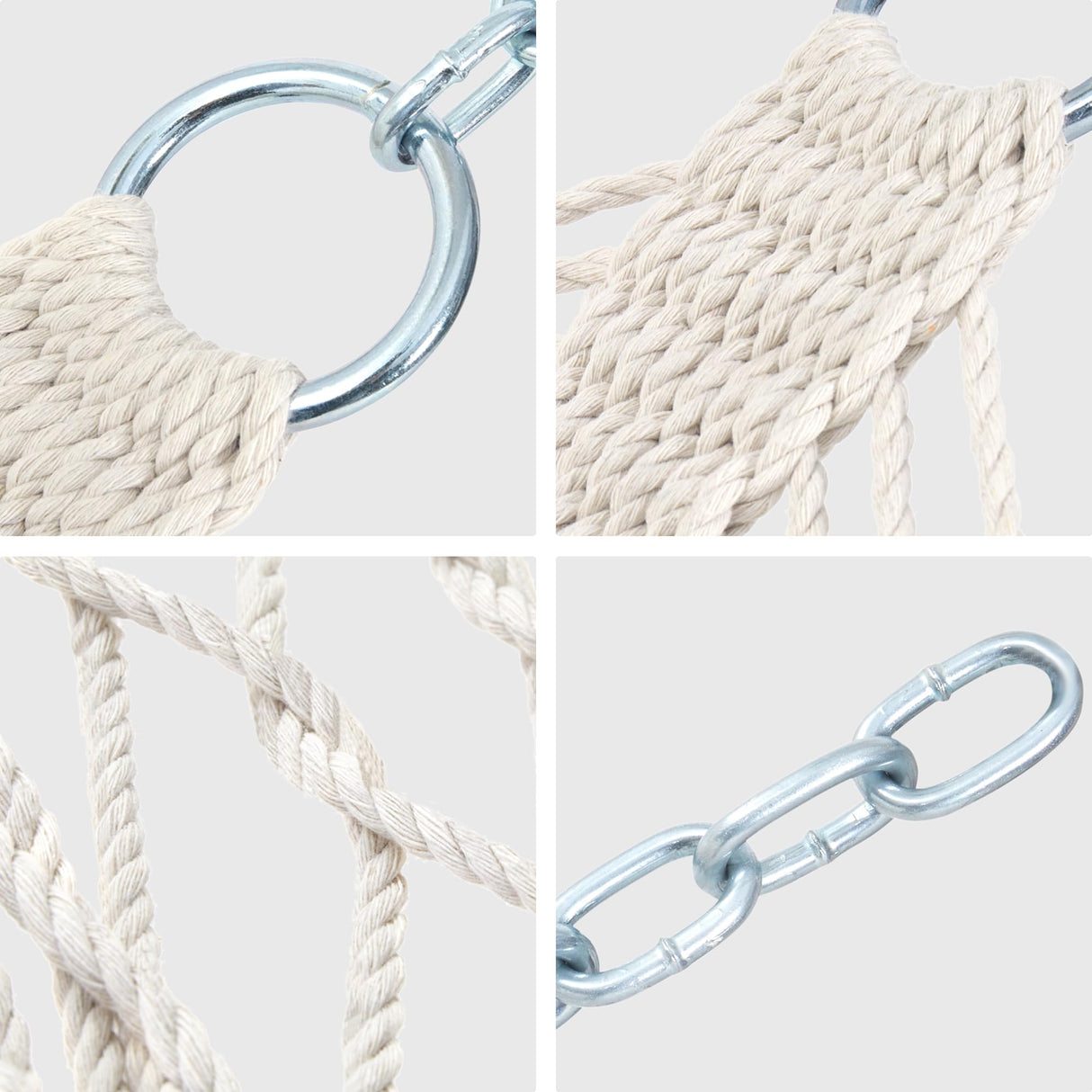 PNAEUT Double Hammocks for Outside, 13ft Traditional Rope Hammock for 2 Person with Hardwood Spreader Bar and Carrying Bag, 475 lbs Capacity (Beige) PNAEUT