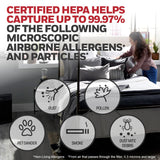 Honeywell InSight Series HEPA Air Purifier for Home, Extra-Large Rooms, includes Air Quality Monitor, Reduces Allergens, Smoke, Wildfire Smoke, Dust, Pollen, Pet Dander and More, Black, HPA5300B Honeywell