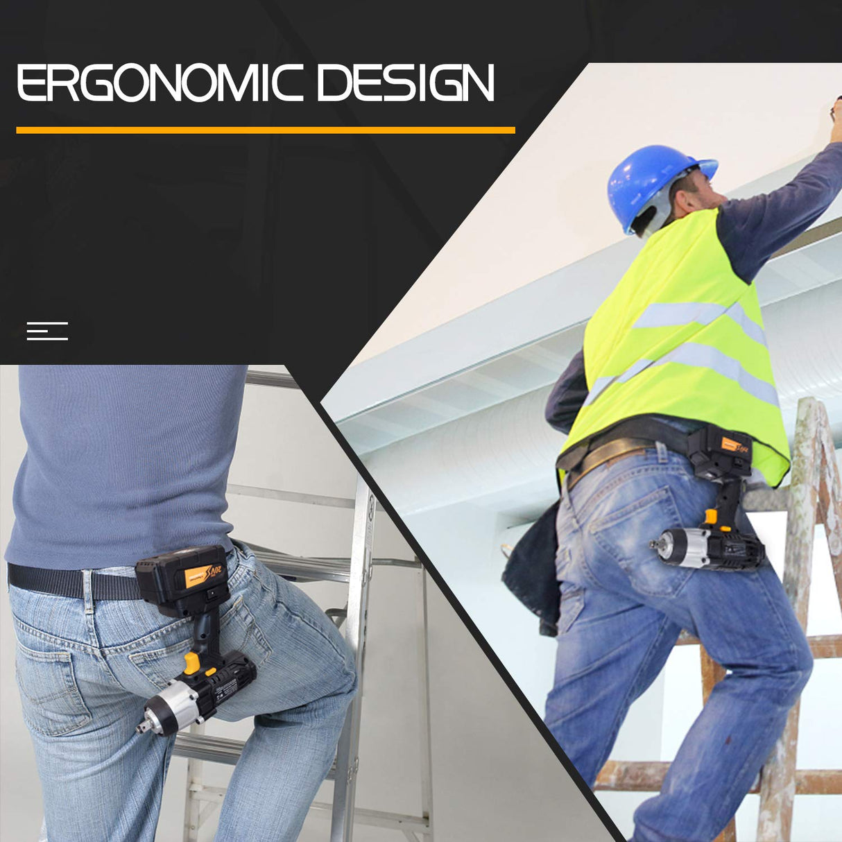 C P CHANTPOWER 20V Cordless Impact Wrench with 1/2” Chuck, Strong Motor Max Torque 450N.m, 4.0Ah Lithium-ion Battery, Variable Speed, 4PCS Sockets, Fast Charger and Tool Bag Included C P CHANTPOWER