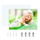 Sublimation Glass Photo Blanks 7.87"x 11.8" Wall Mount Tempered Glass Sublimation Blanks Sublimation Photo Sign Blank for DIY Printing, Wall Decor, Room Decor OIOIPPIO