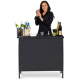 GoBar Portable Bar Table for Events - Pop Up Mobile Bartending Station with Travel Carrying Case - 3 Skirts GoPong