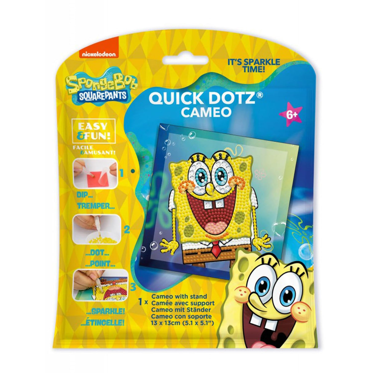 DIAMOND DOTZ Kits - Spongebob - Surprise, Round Dotz, Partial Drill, Spongebob Diamond Art, Spongebob Diamond Painting, Cartoon Diamond Painting, Diamond Art Cartoon DIAMOND DOTZ