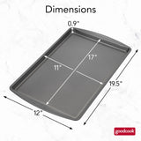 GoodCook Nonstick Steel Baking Sheet, 11" x 17", Gray GoodCook