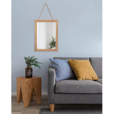 AAZZKANG Rustic Mirrors for Wall Rectangle Wood Frame Mirror Farmhouse Bedroom Bathroom Decorative Mirror AAZZKANG